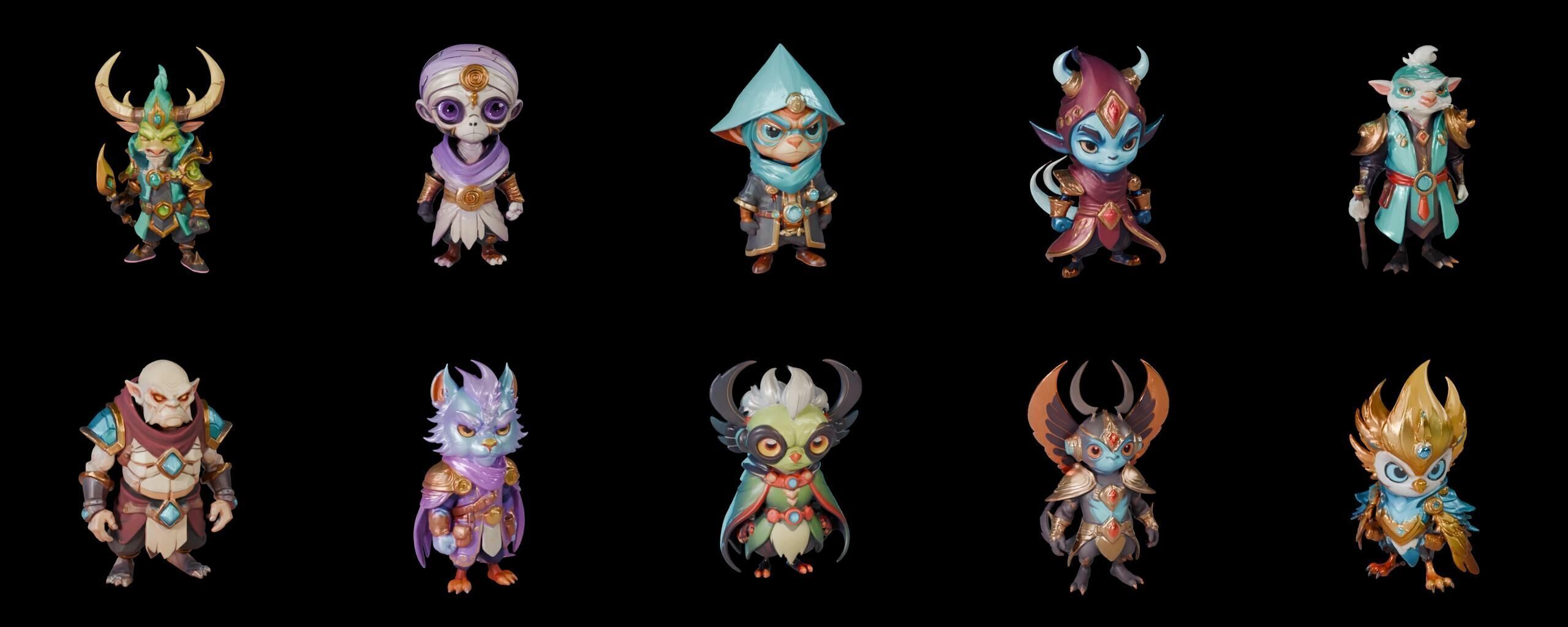 Base hero bundle 14 pack 100 fbx Low-poly 3D model_17