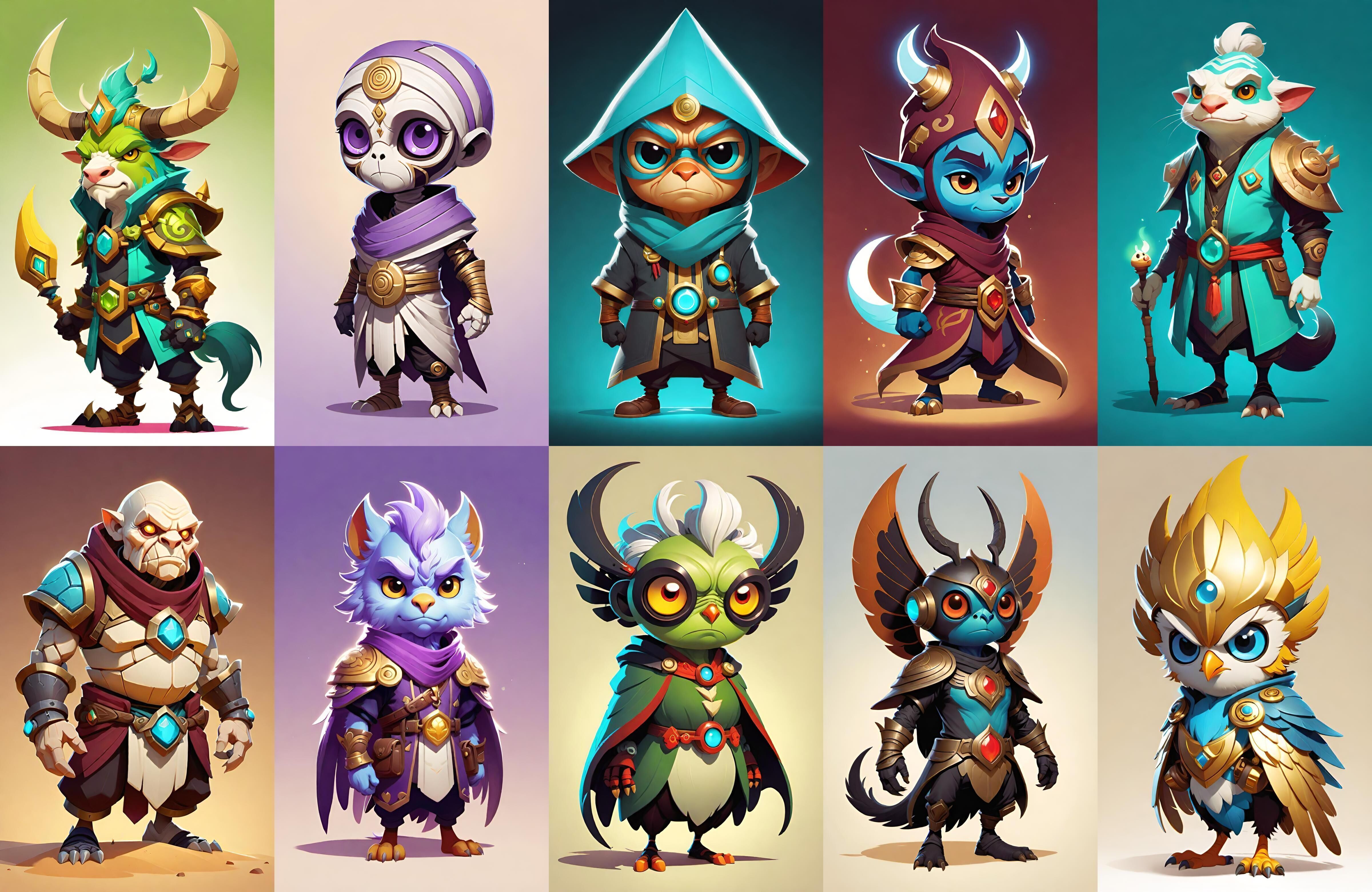 Base hero bundle 14 pack 100 fbx Low-poly 3D model_16