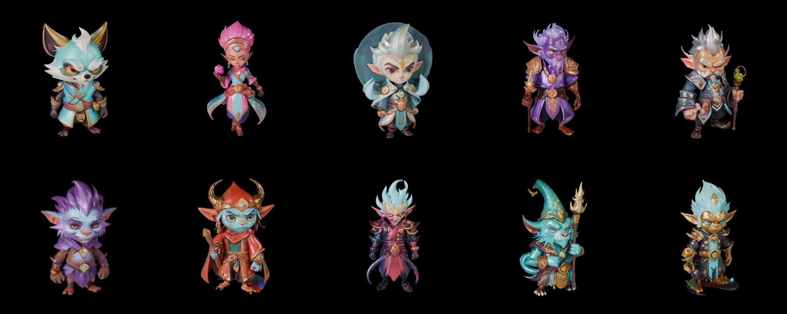 Base hero bundle 14 pack 100 fbx Low-poly 3D model_9