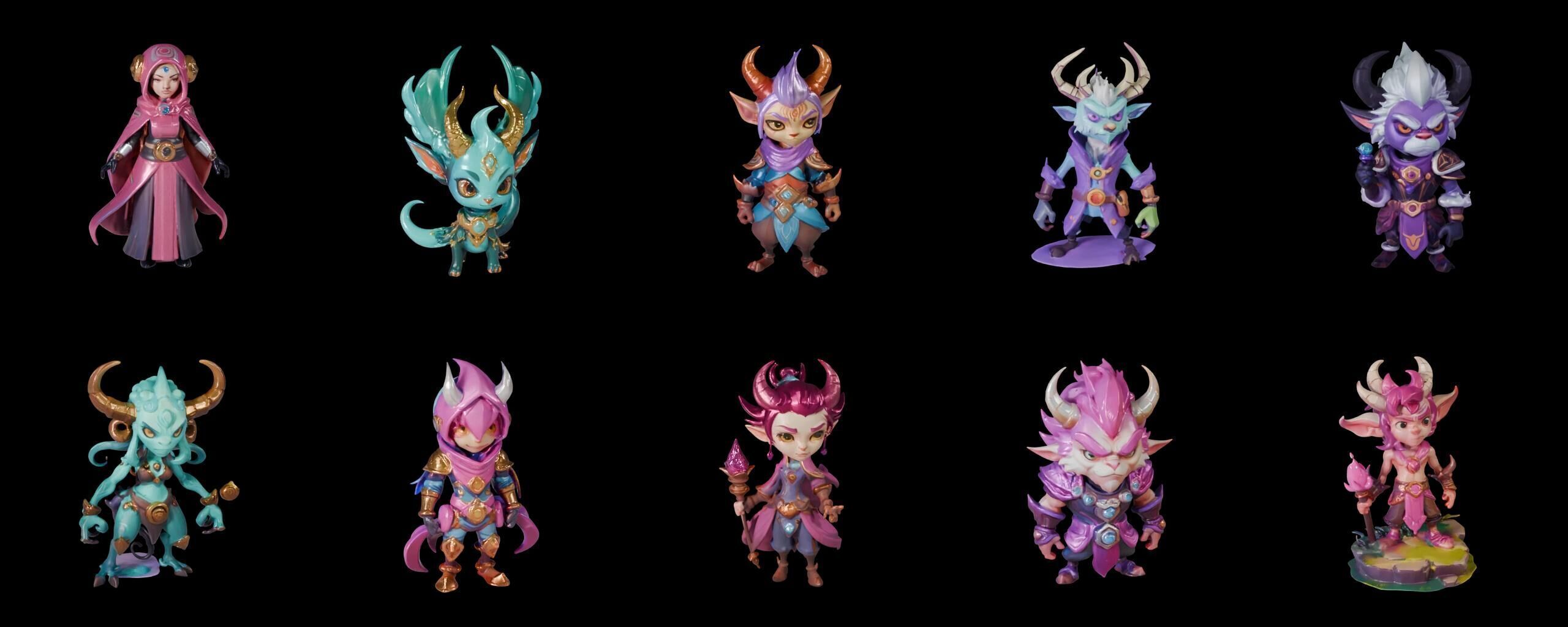 Base hero bundle 14 pack 100 fbx Low-poly 3D model_13