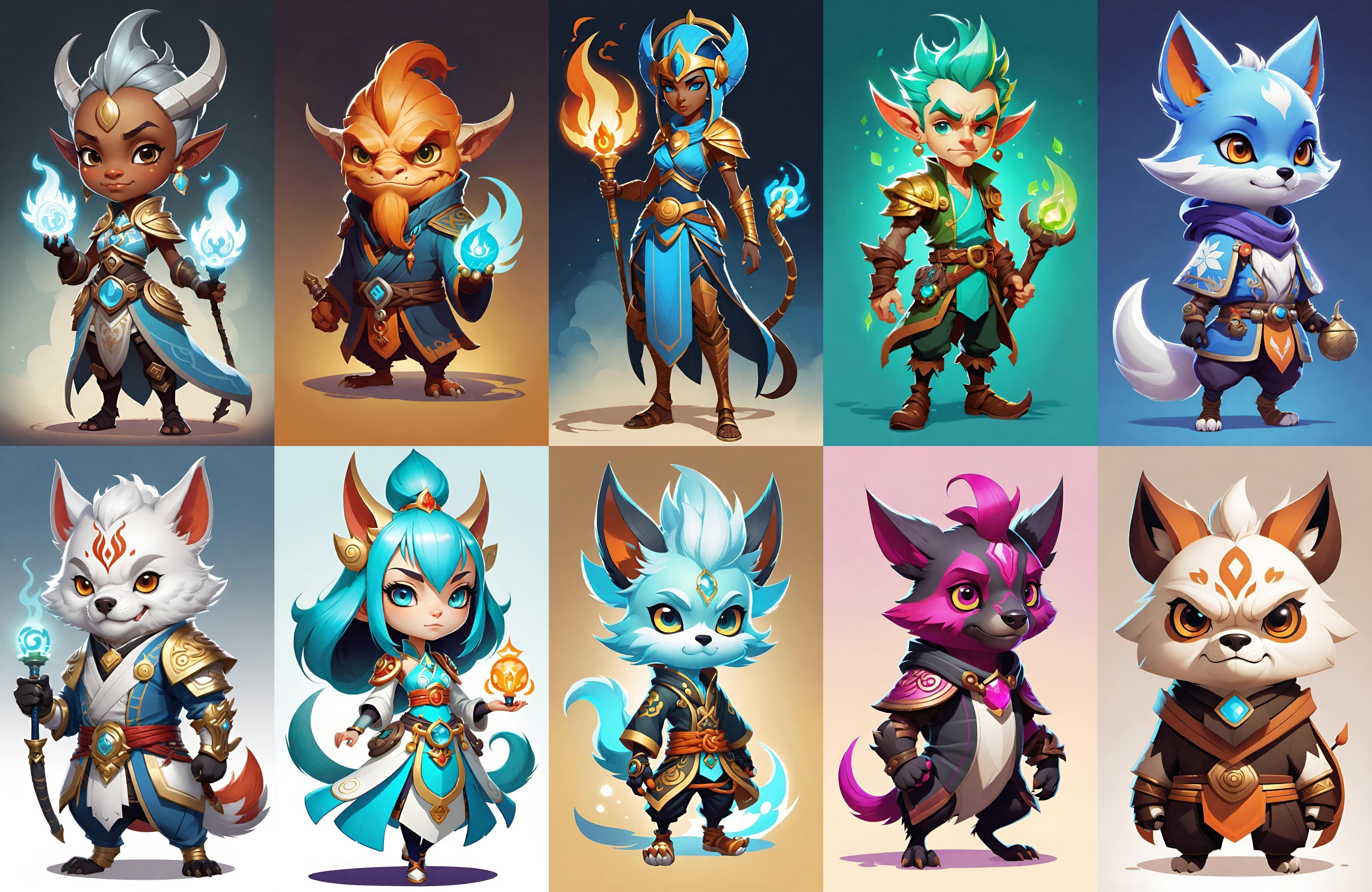 Base hero bundle 14 pack 100 fbx Low-poly 3D model_6