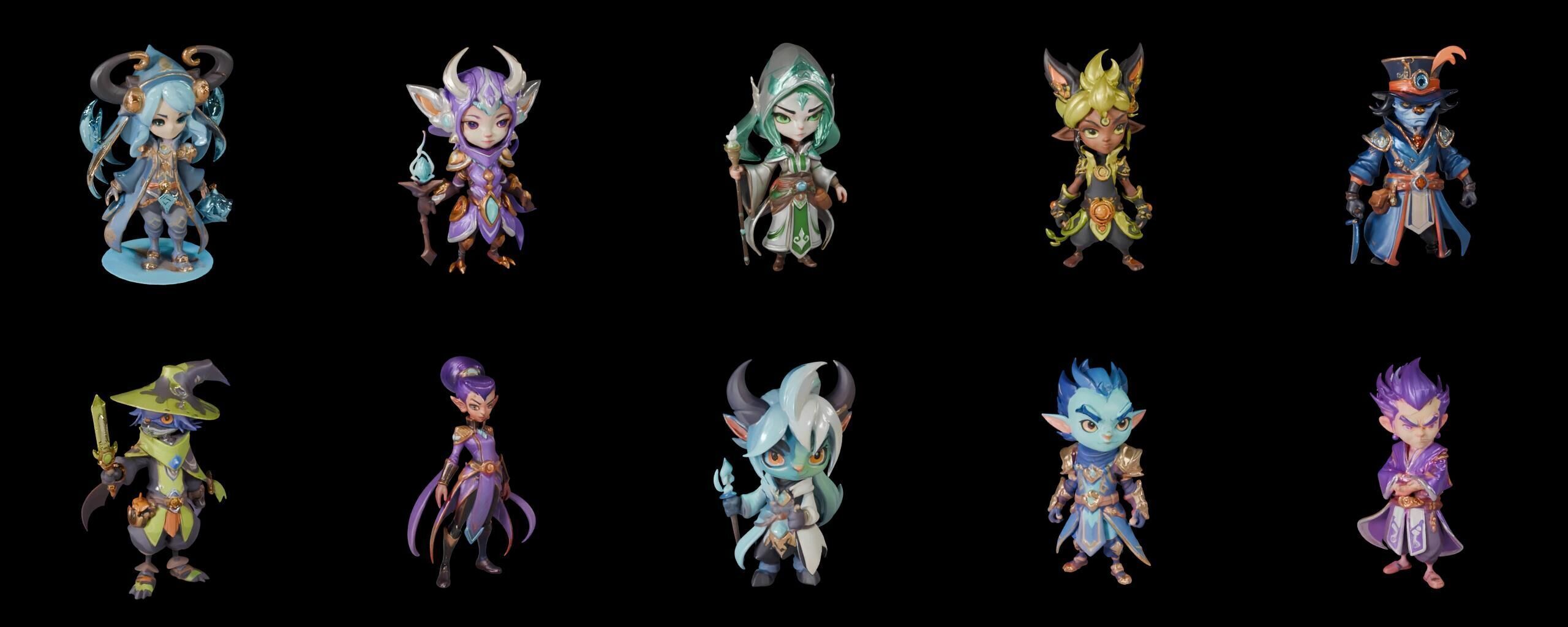 Base hero bundle 14 pack 100 fbx Low-poly 3D model_3