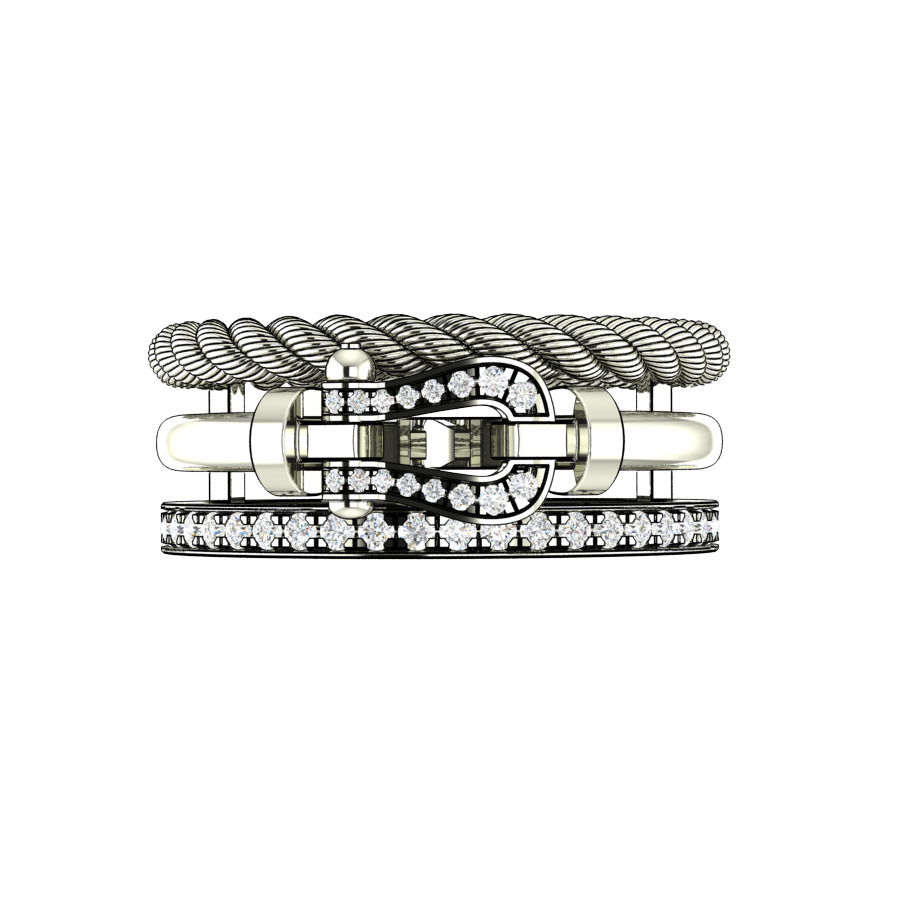 Force Rise ring size EU55 3D print model_1