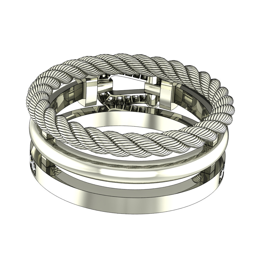 Force Rise ring size EU55 3D print model_3