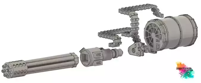 GAU-8 Avenger model kit - A10 Thunderbolt gatling 3D print model