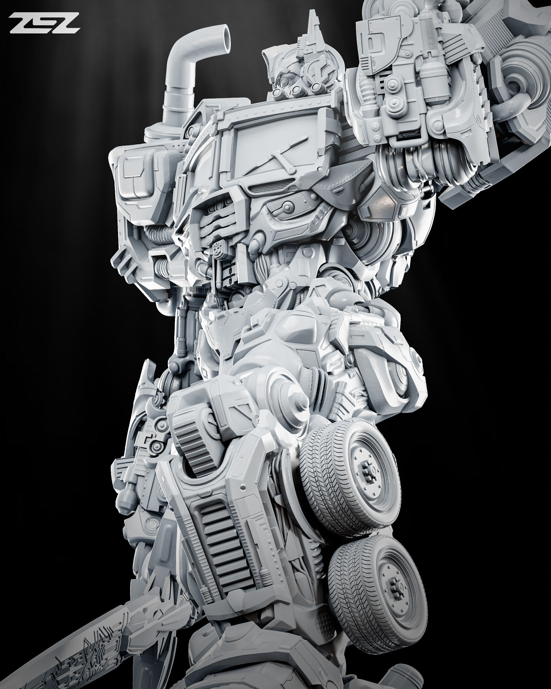 Optimus Prime - STL 3D print model_3