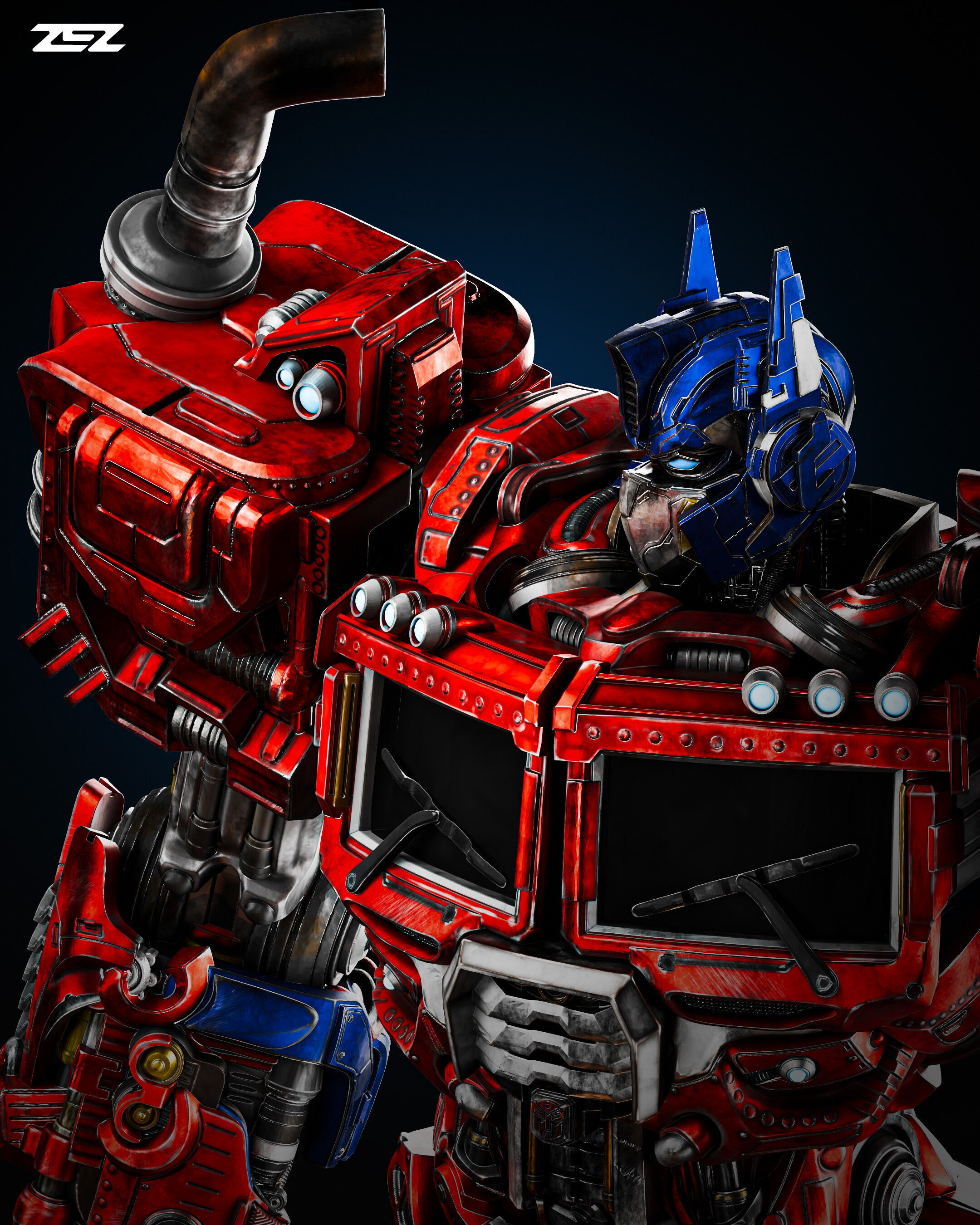 Optimus Prime - STL 3D print model_5