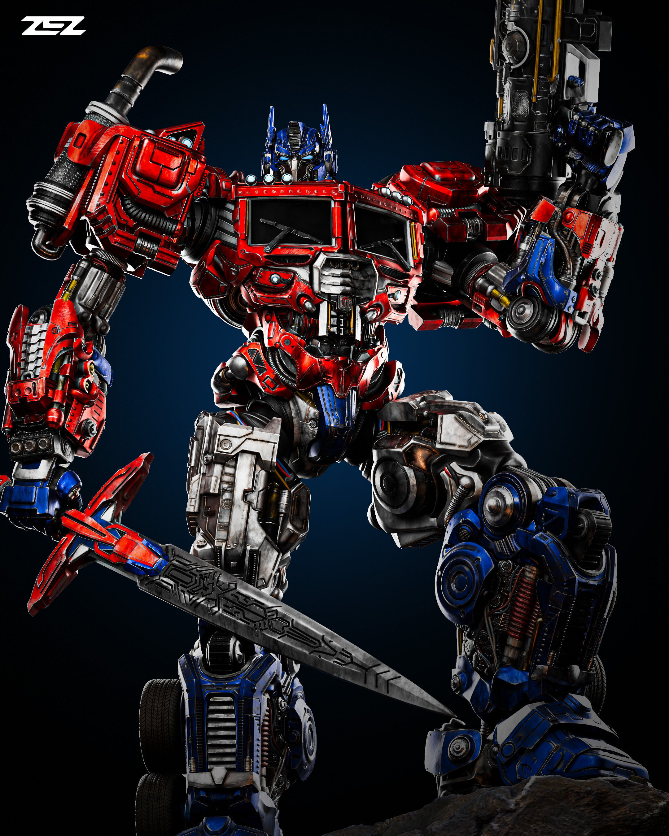 Optimus Prime - STL 3D print model_6