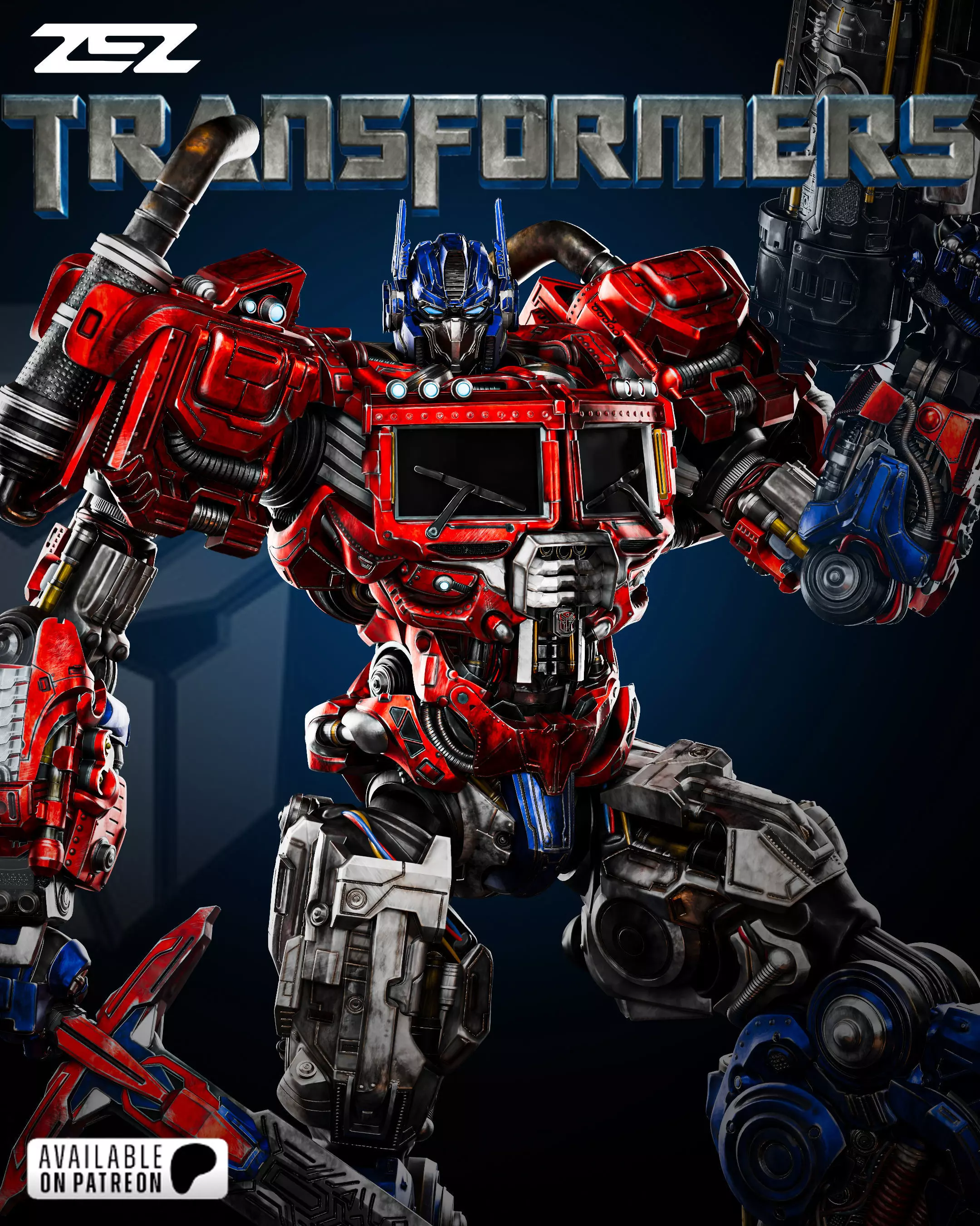 Optimus Prime - STL 3D print model_0