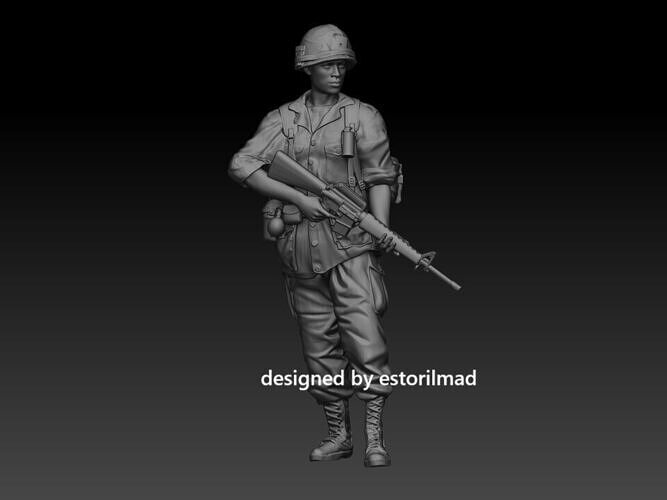 SOLDADO AMERICANO VIETNAM ANDANDO 3D print model