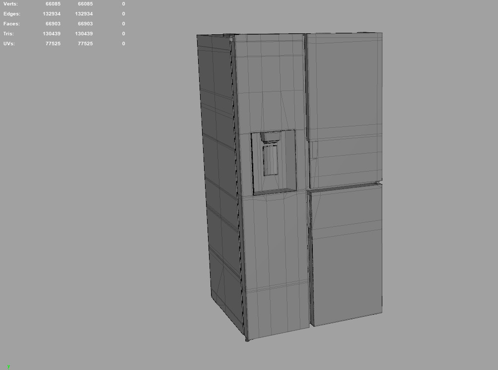 Samsung Refrigerator RS5000DC with inner stuffs Low-poly 3D model_47