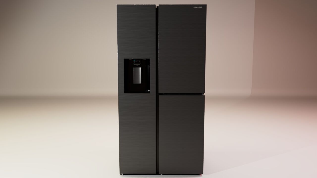 Samsung Refrigerator RS5000DC with inner stuffs Low-poly 3D model_2