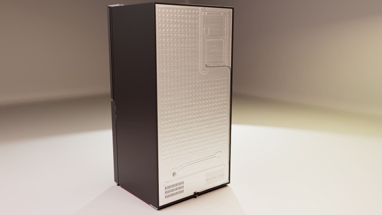 Samsung Refrigerator RS5000DC with inner stuffs Low-poly 3D model_20