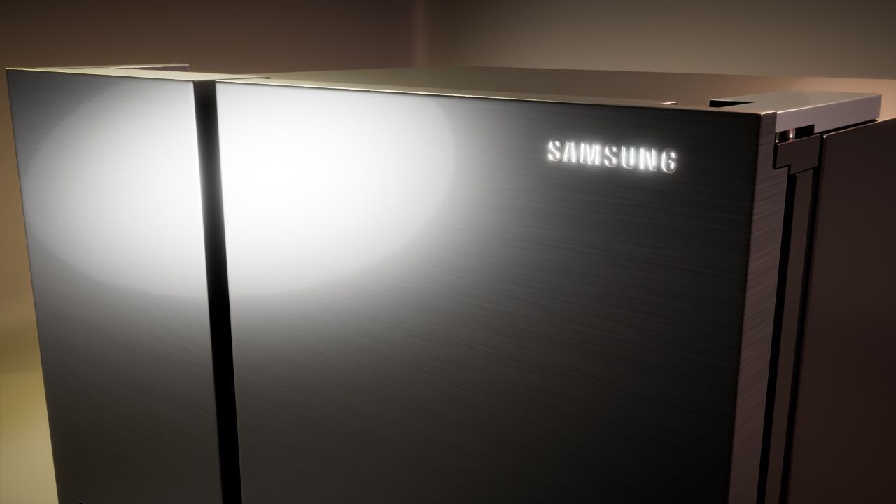 Samsung Refrigerator RS5000DC with inner stuffs Low-poly 3D model_6