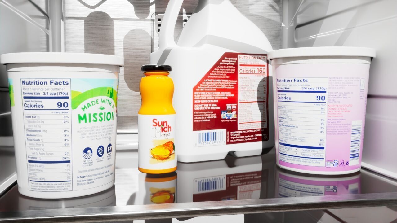 Samsung Refrigerator RS5000DC with inner stuffs Low-poly 3D model_11