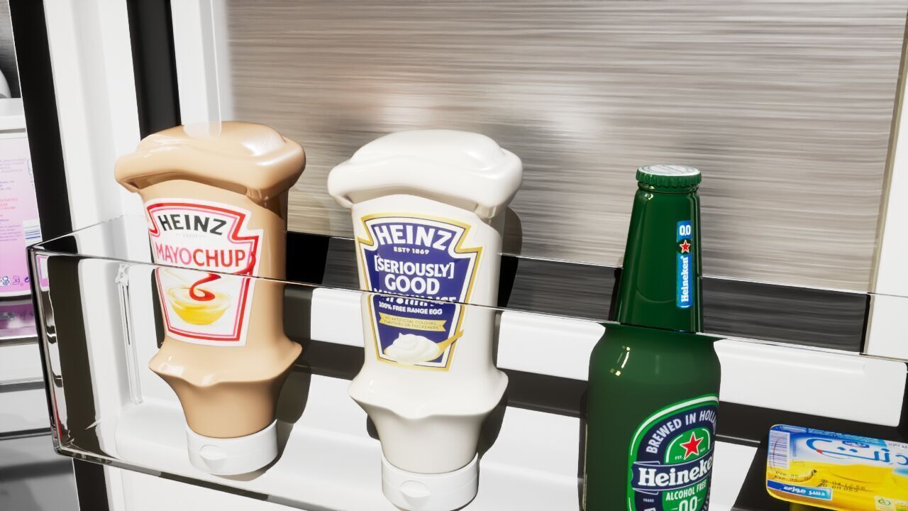 Samsung Refrigerator RS5000DC with inner stuffs Low-poly 3D model_29