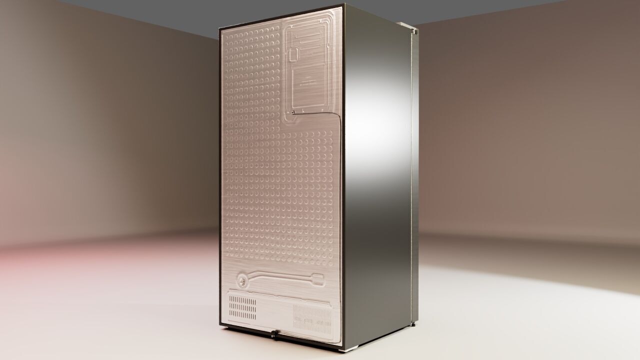 Samsung Refrigerator RS5000DC with inner stuffs Low-poly 3D model_21