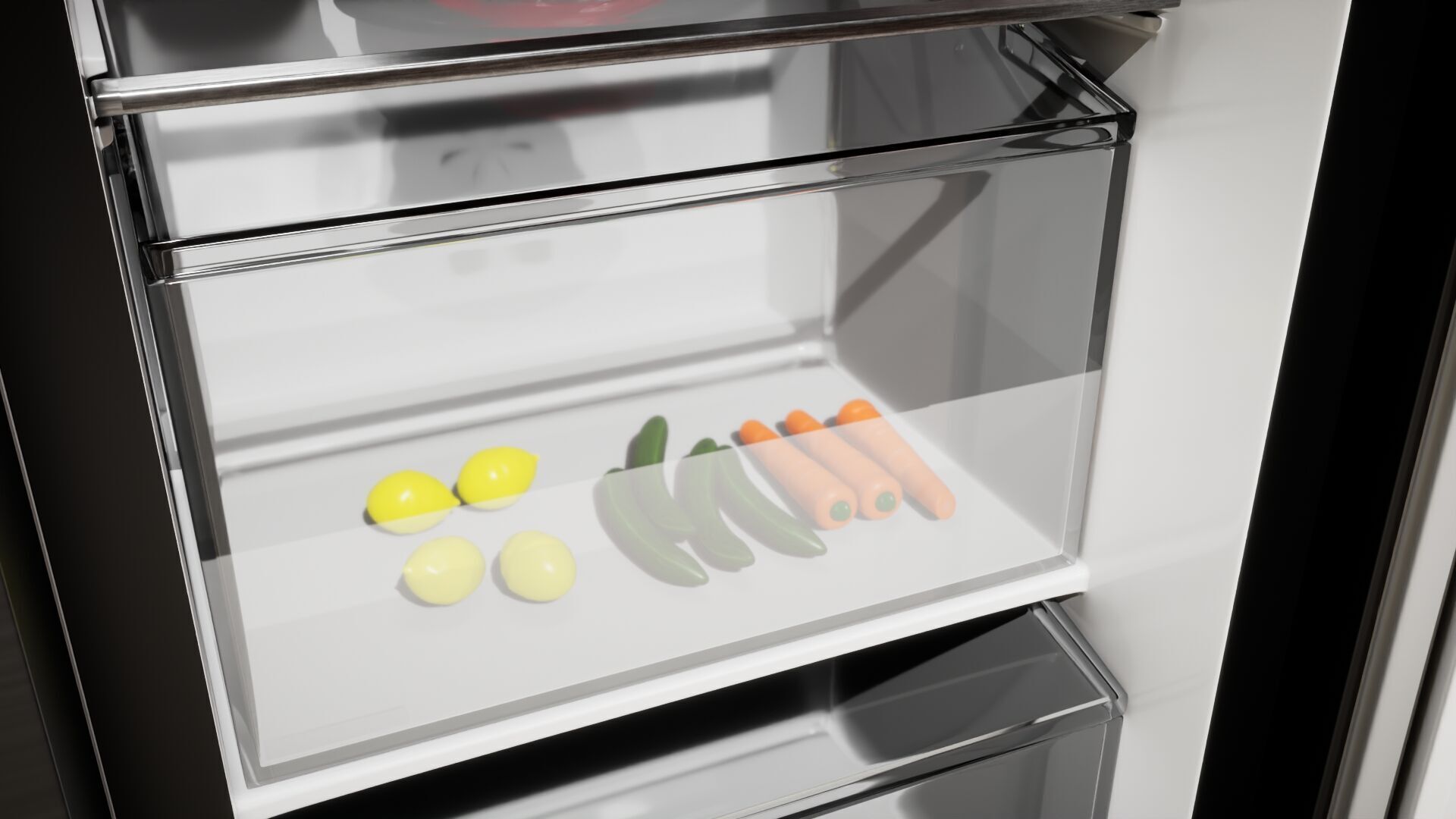 Samsung Refrigerator RS5000DC with inner stuffs Low-poly 3D model_31
