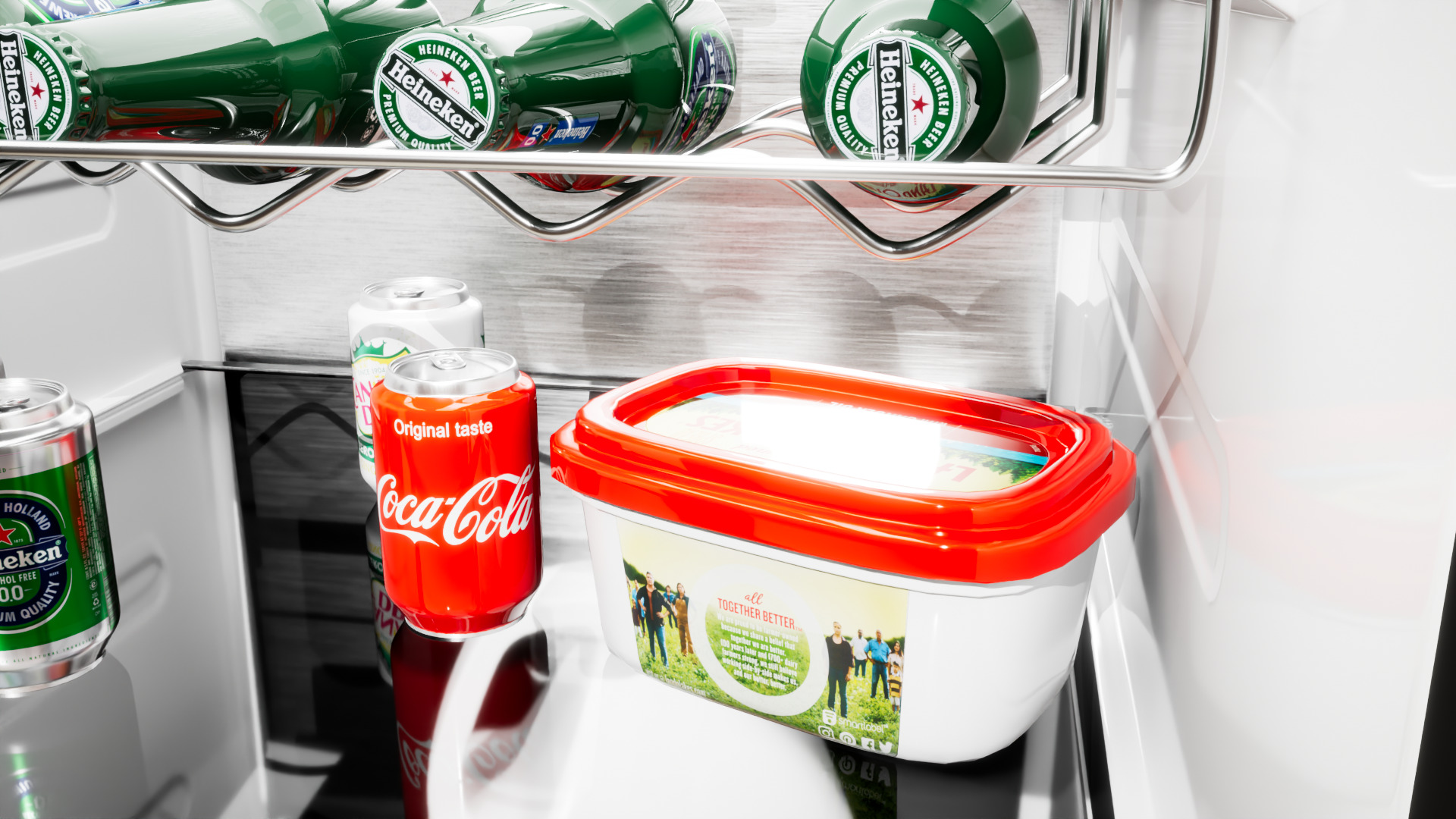 Samsung Refrigerator RS5000DC with inner stuffs Low-poly 3D model_17