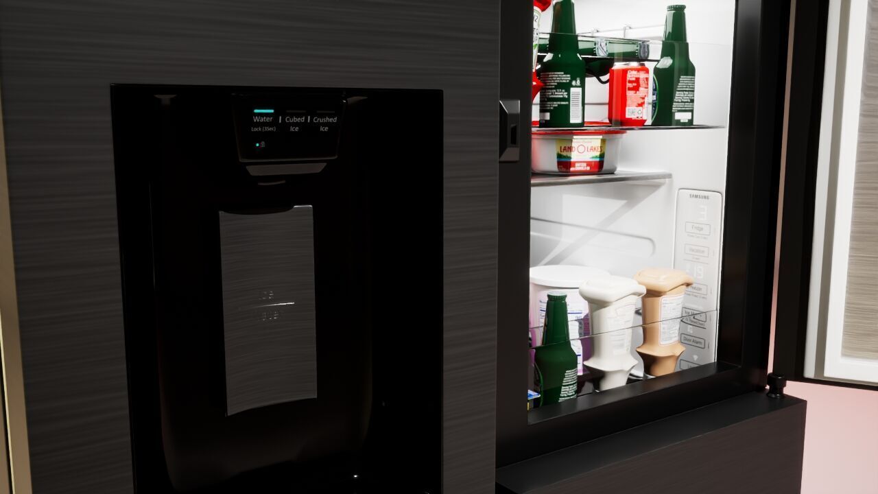 Samsung Refrigerator RS5000DC with inner stuffs Low-poly 3D model_38