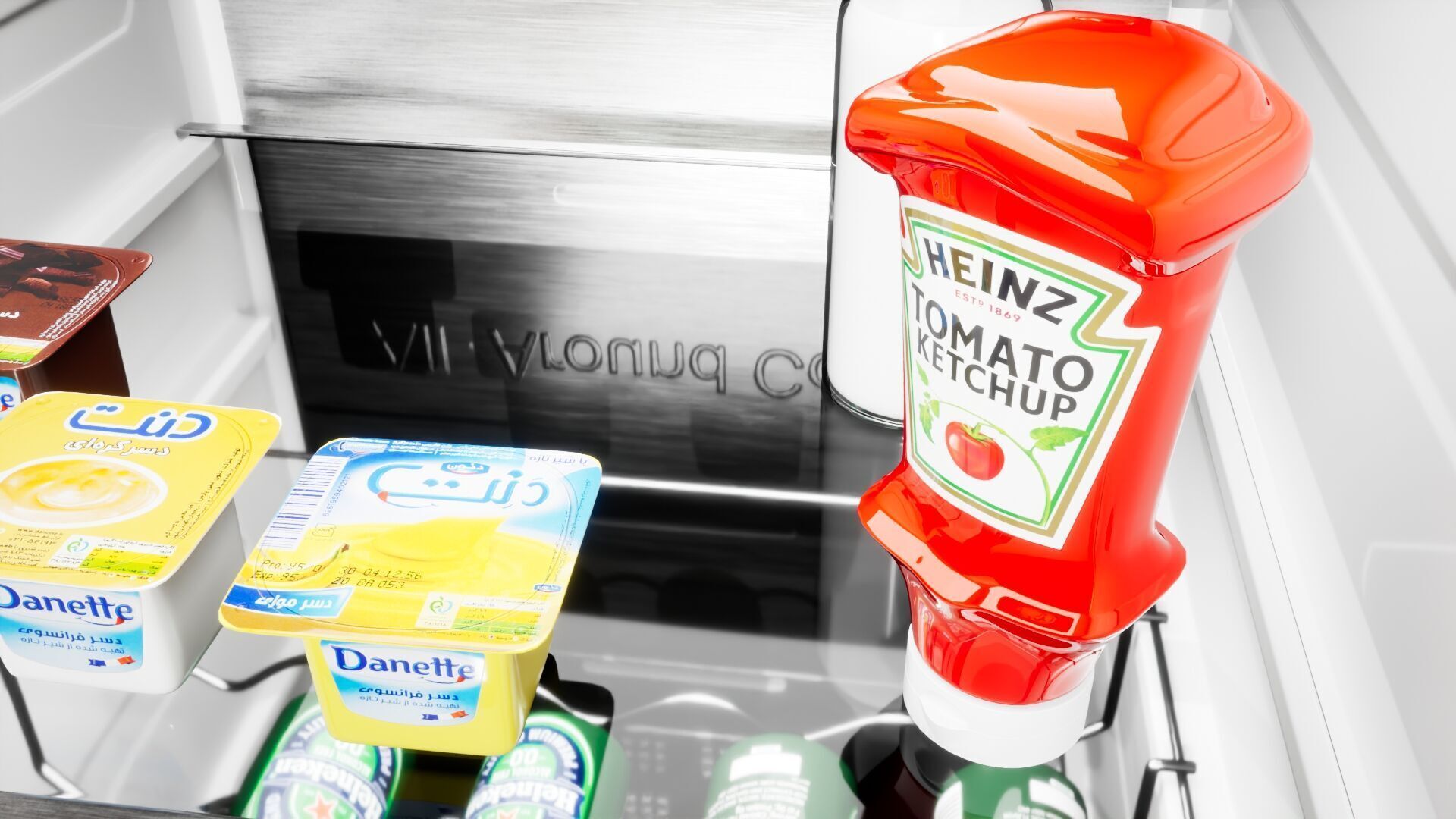 Samsung Refrigerator RS5000DC with inner stuffs Low-poly 3D model_27