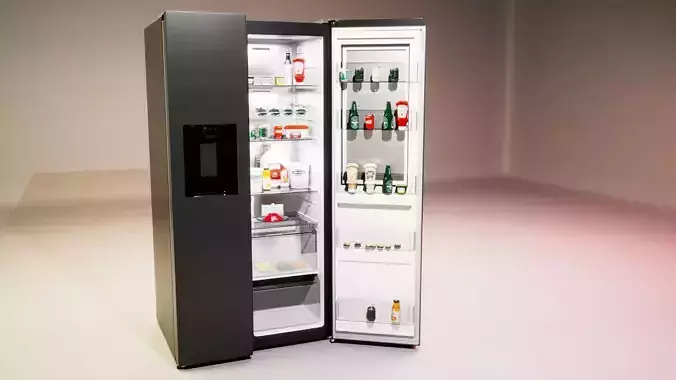 Samsung Refrigerator RS5000DC with inner stuffs
