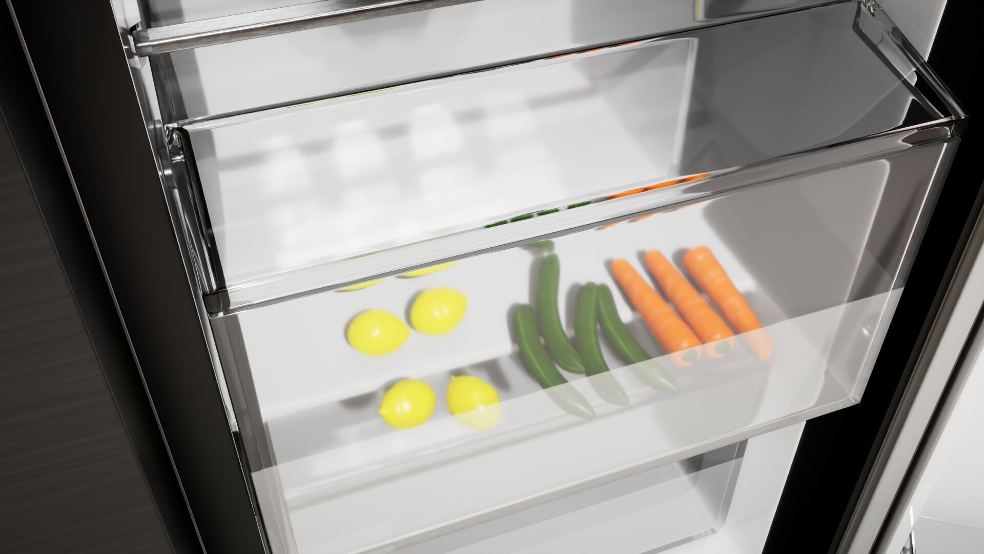 Samsung Refrigerator RS5000DC with inner stuffs Low-poly 3D model_28
