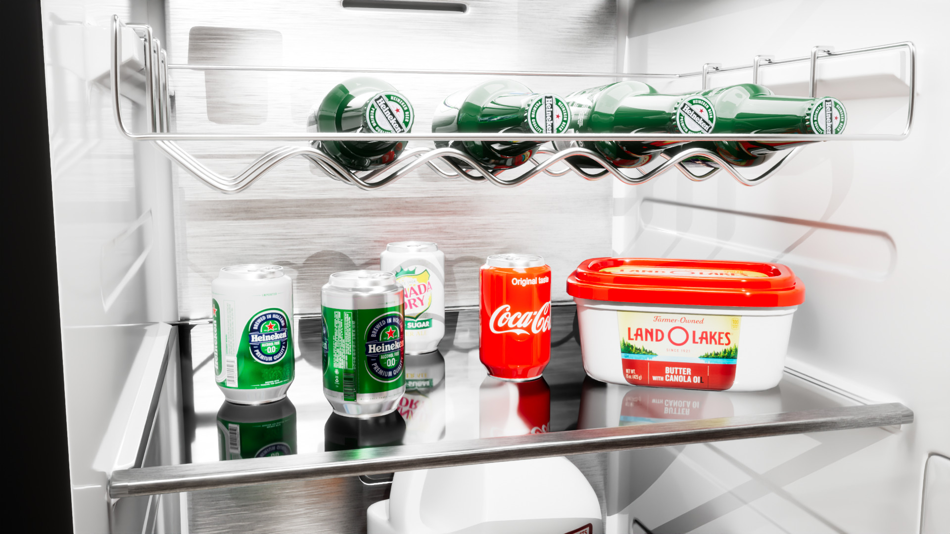 Samsung Refrigerator RS5000DC with inner stuffs Low-poly 3D model_14