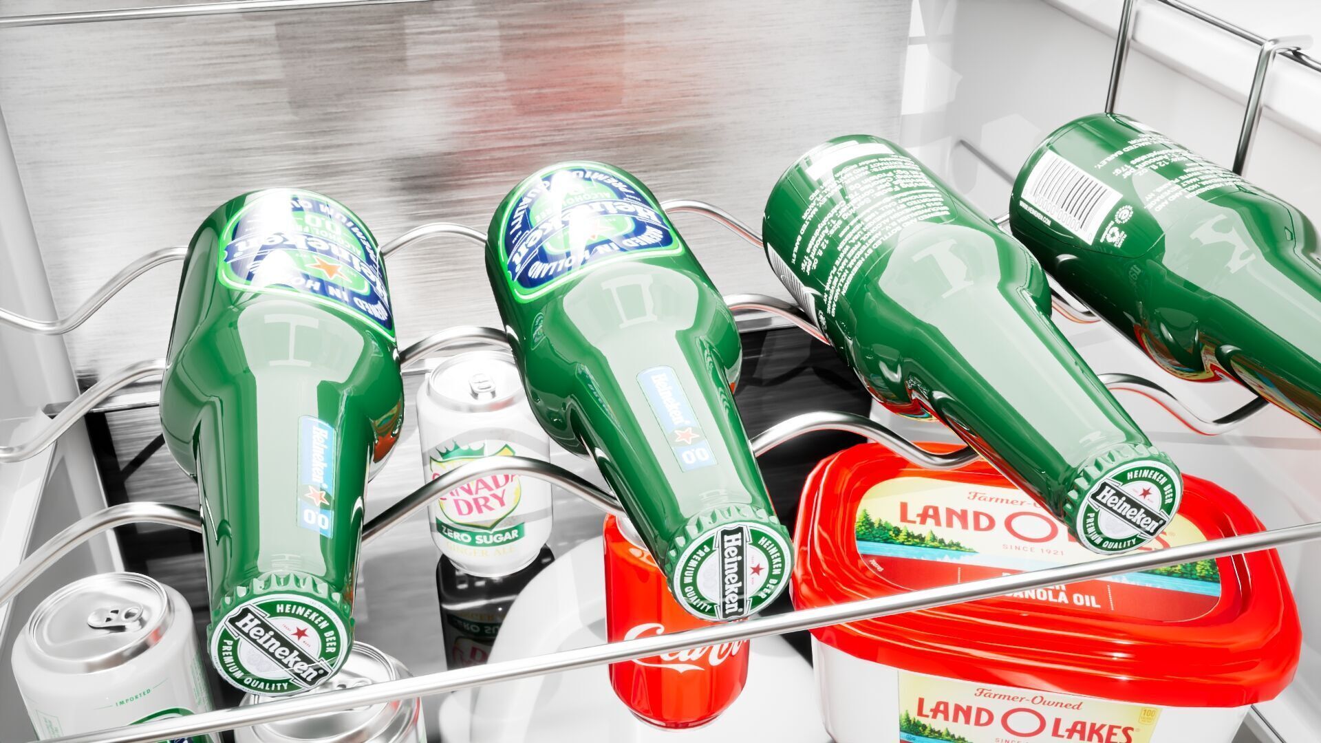 Samsung Refrigerator RS5000DC with inner stuffs Low-poly 3D model_18