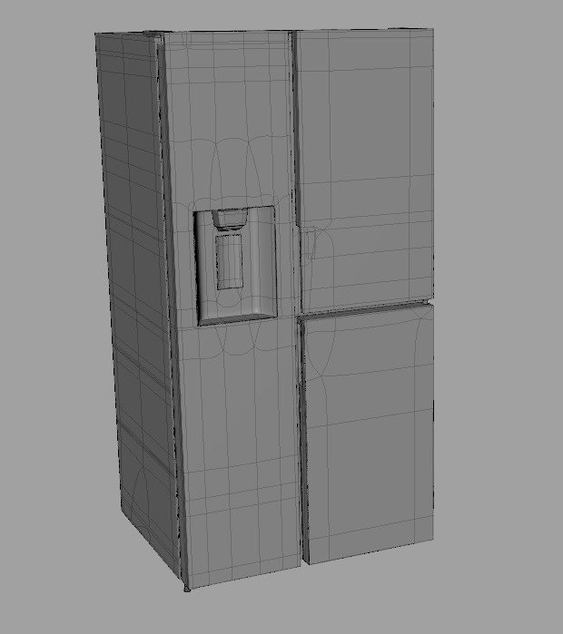 Samsung Refrigerator RS5000DC with inner stuffs Low-poly 3D model_46