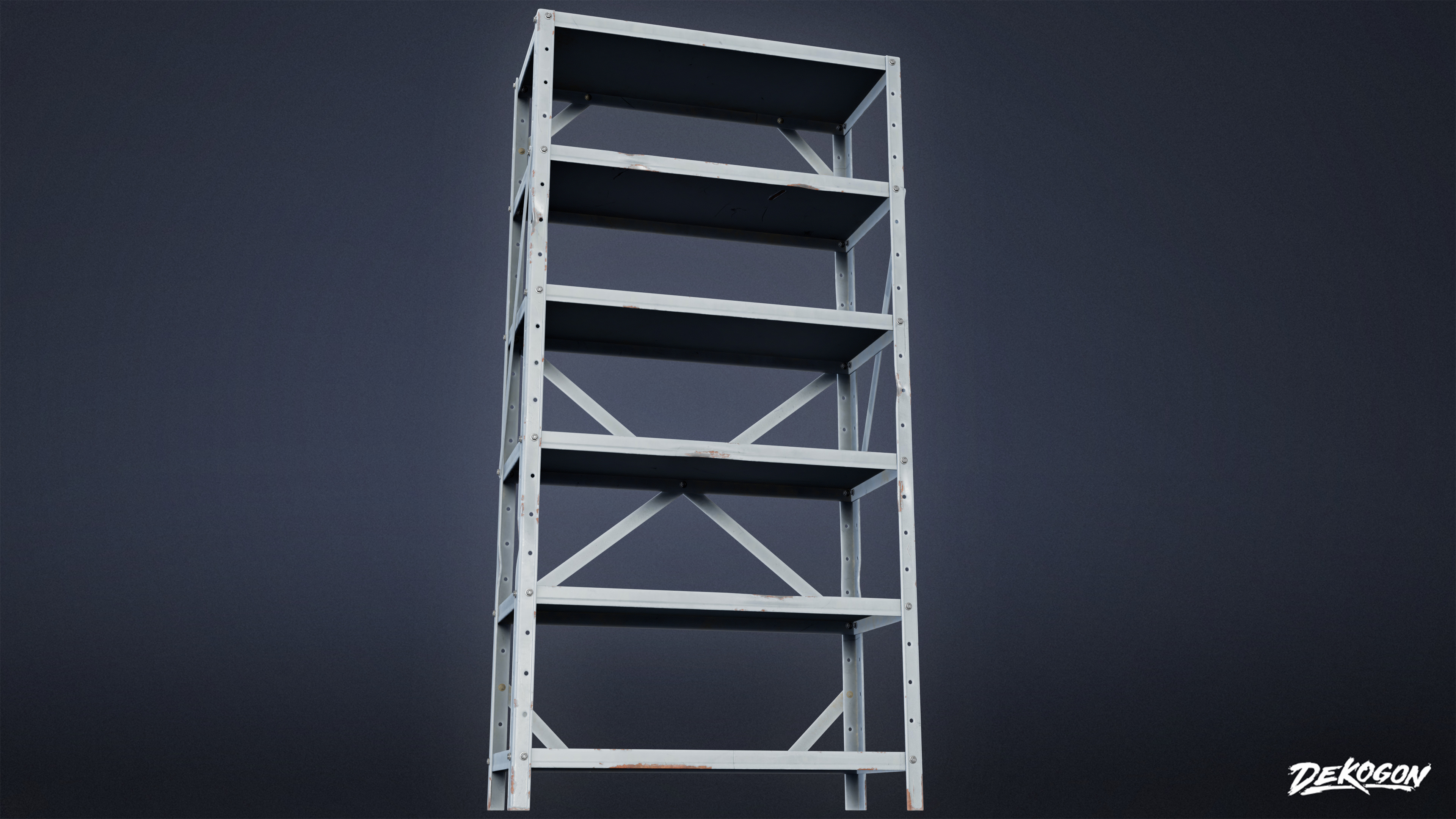 SUBURBS - Shelf Metal 02 - LOW POLY AND NANITE Low-poly 3D model_4