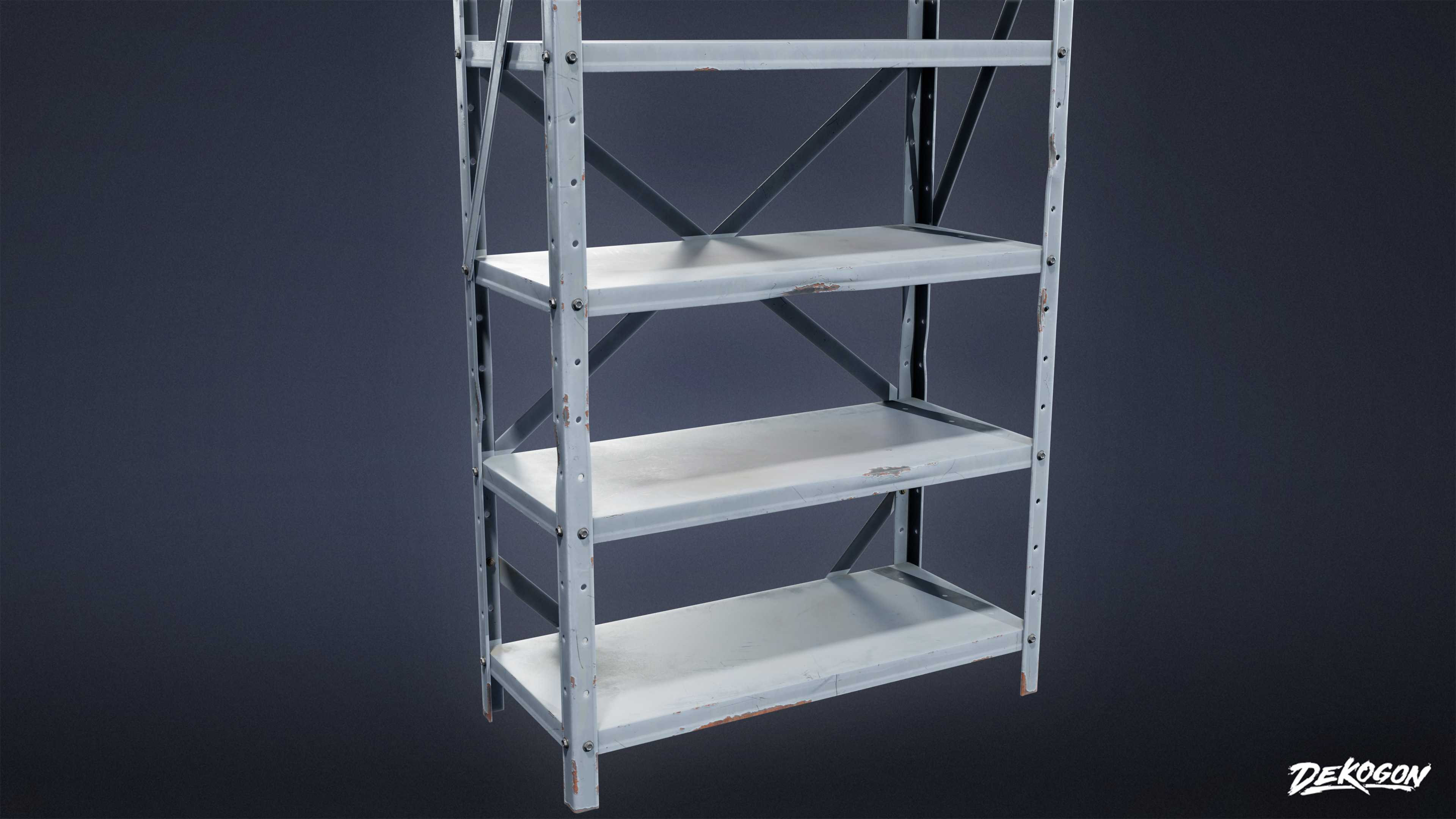 SUBURBS - Shelf Metal 02 - LOW POLY AND NANITE Low-poly 3D model_6