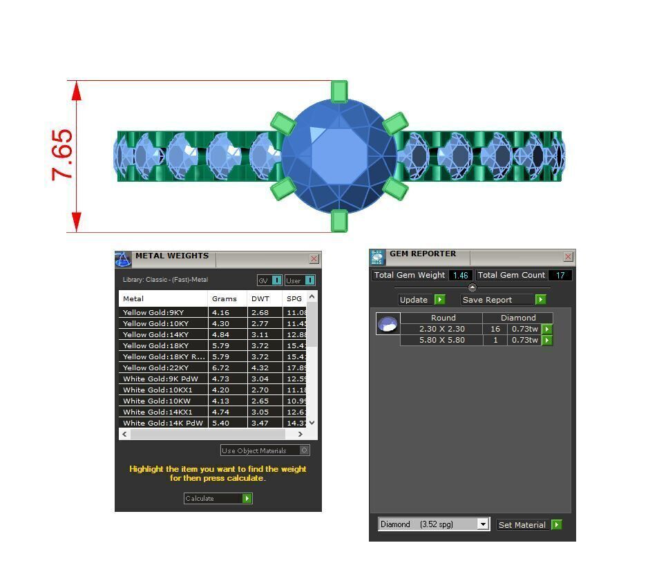 Solitaire Ring 3D print model_2