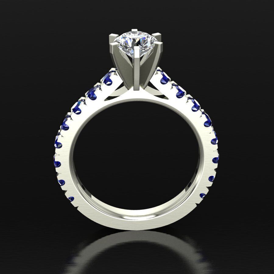 Solitaire Ring 3D print model_6