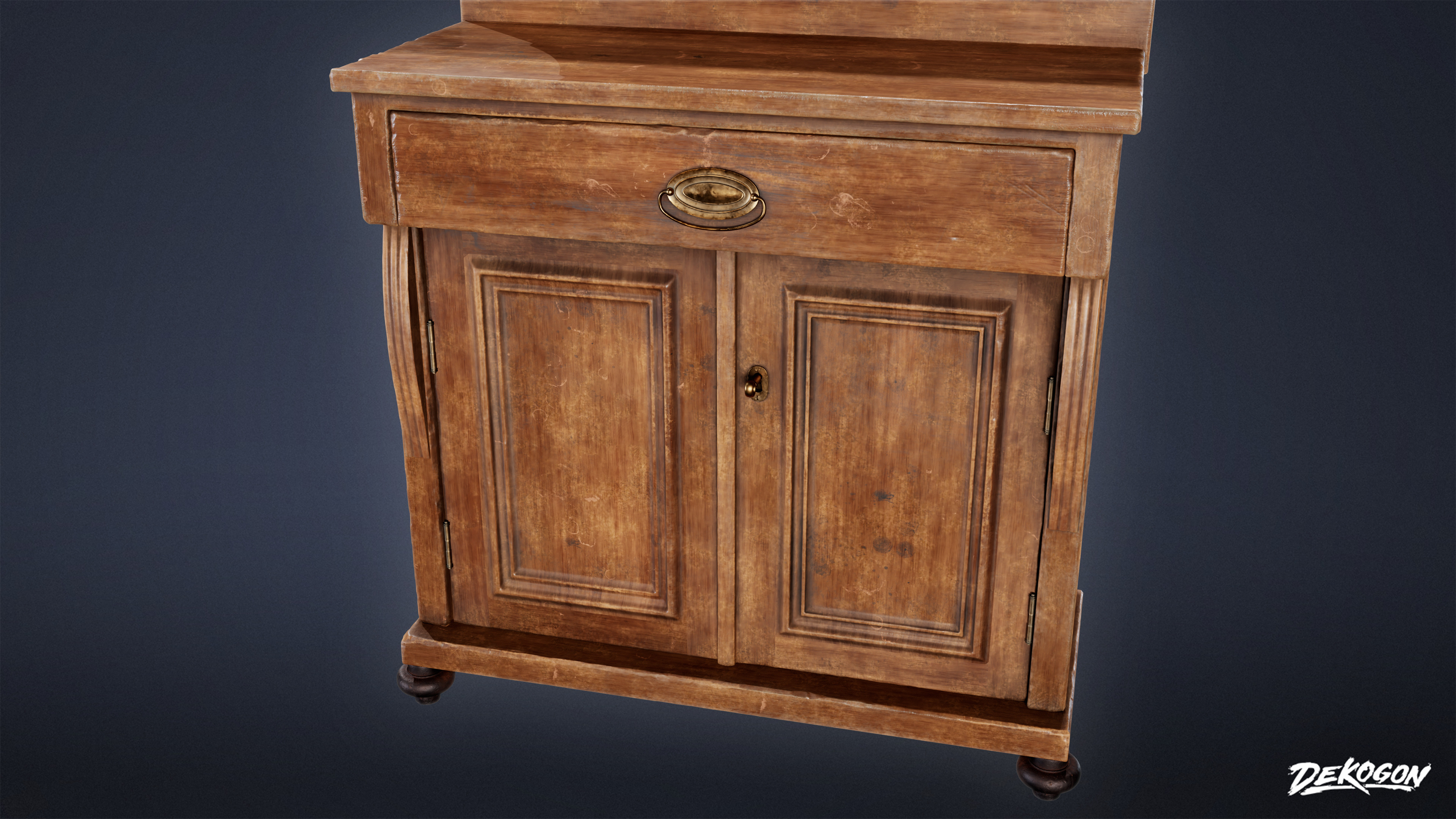 SUBURBS - Shelf Victorian 03 - LOW POLY AND NANITE Low-poly 3D model_6