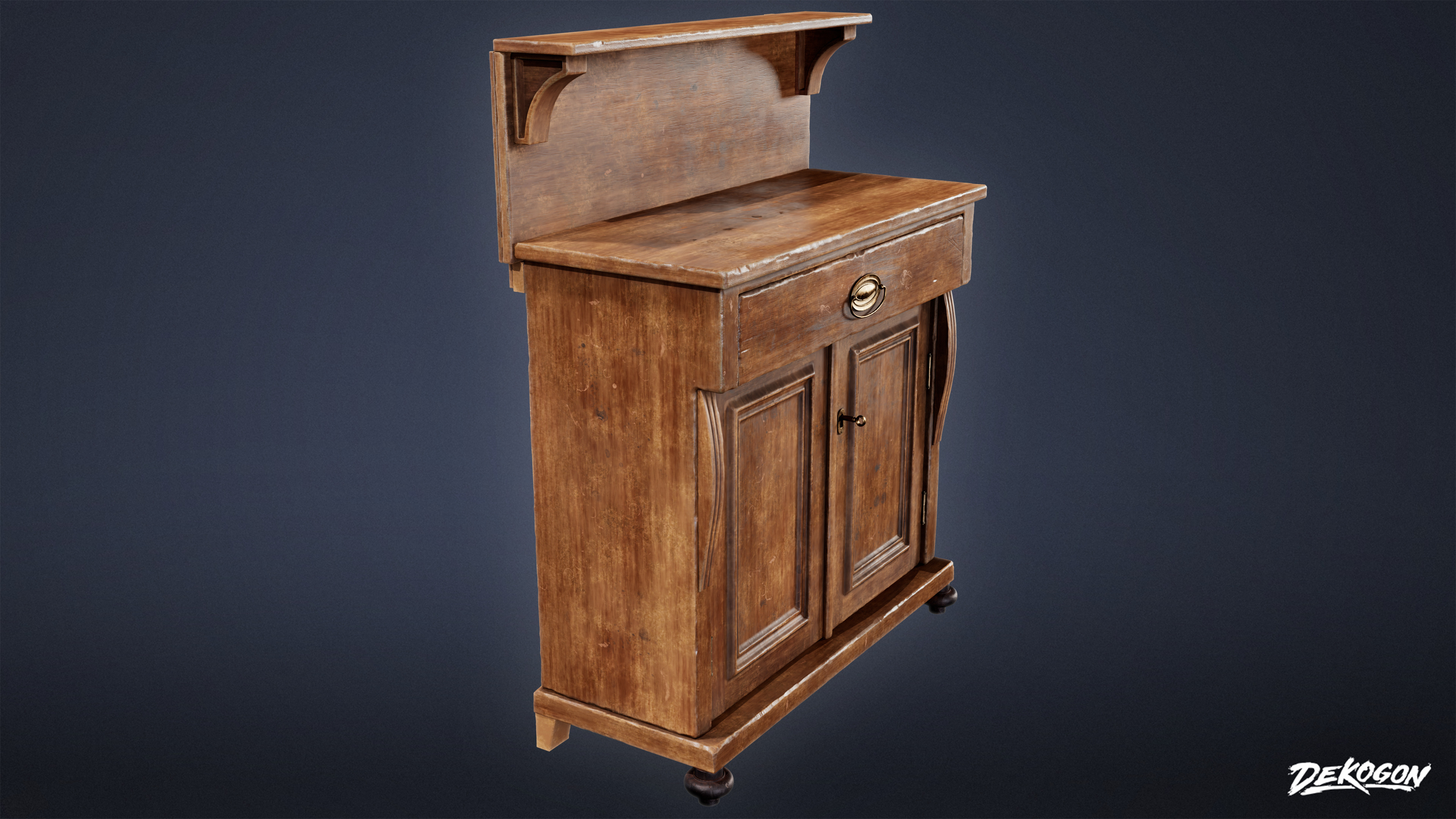 SUBURBS - Shelf Victorian 03 - LOW POLY AND NANITE Low-poly 3D model_2