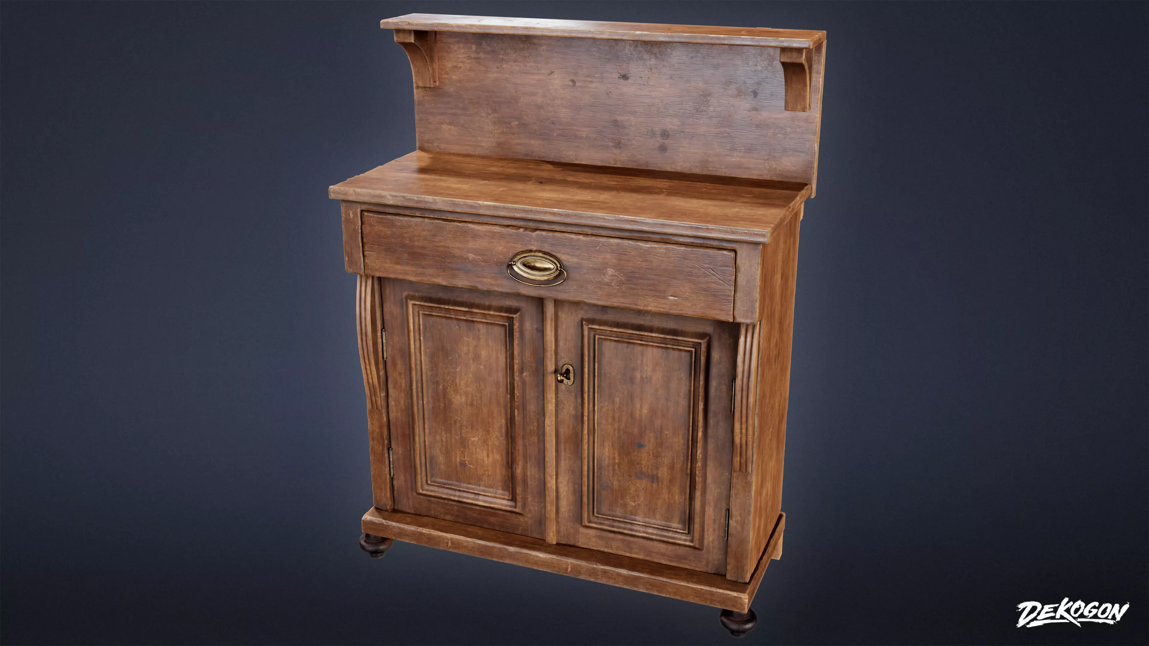 SUBURBS - Shelf Victorian 03 - LOW POLY AND NANITE Low-poly 3D model_0