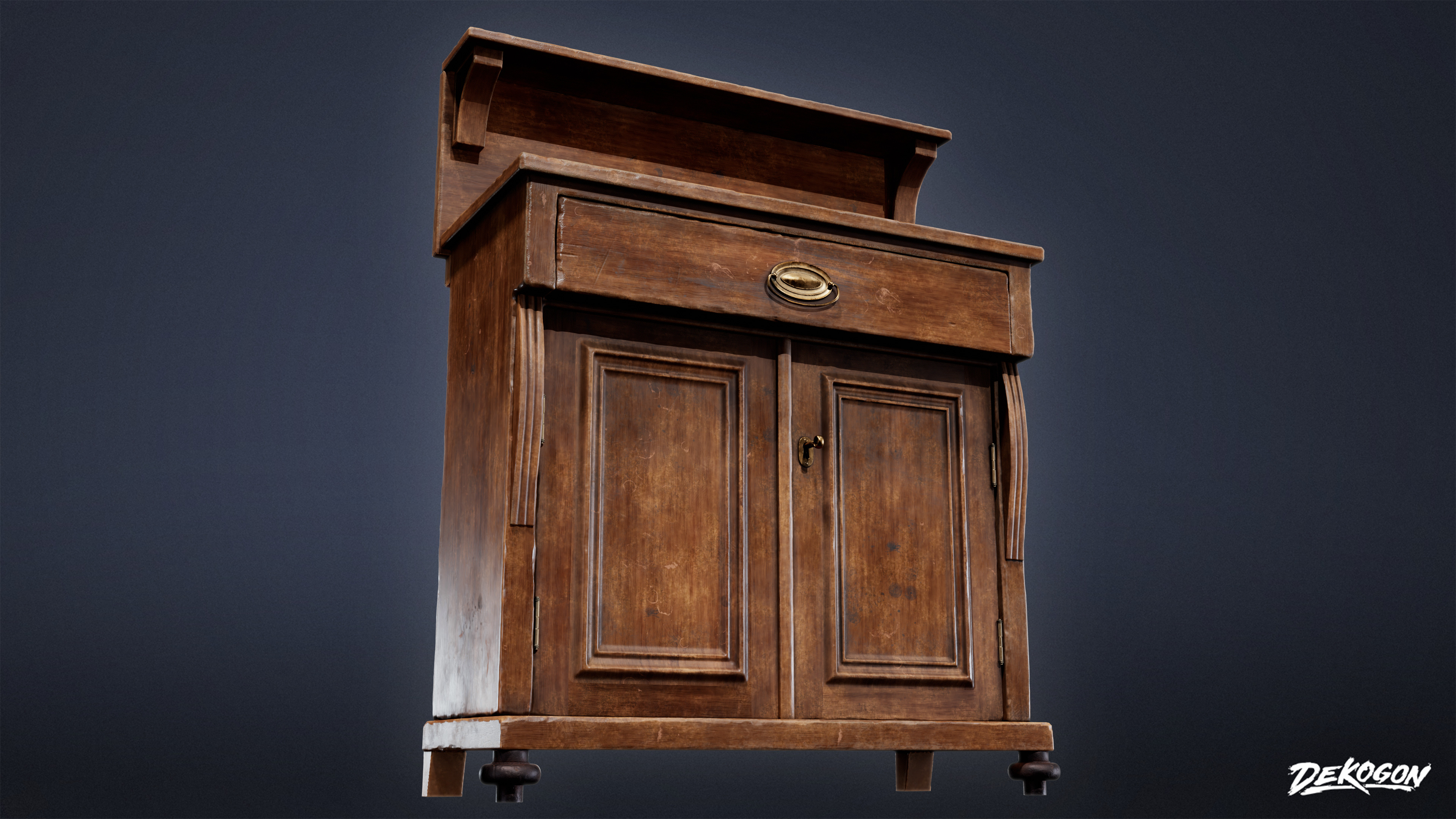 SUBURBS - Shelf Victorian 03 - LOW POLY AND NANITE Low-poly 3D model_4