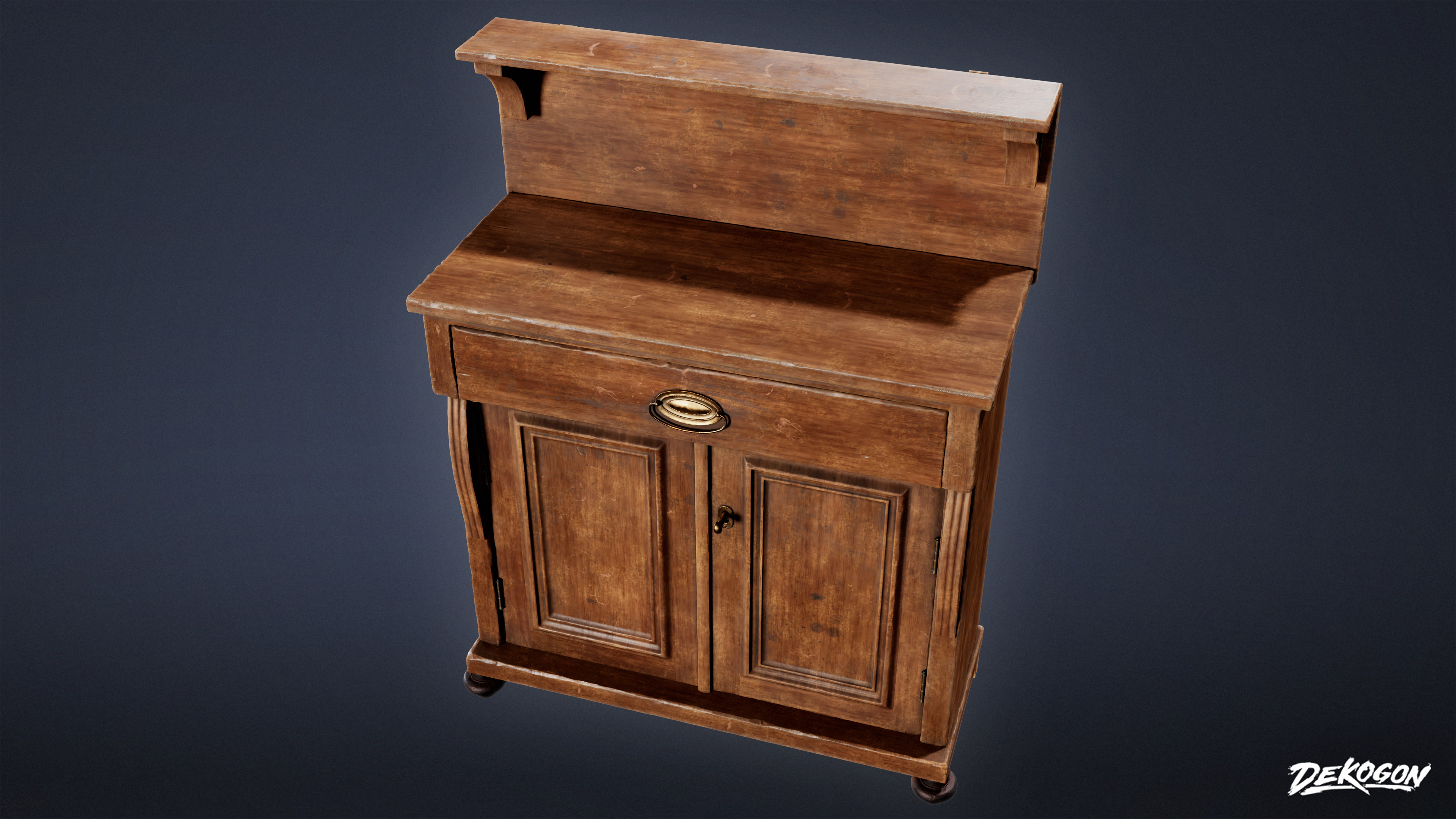 SUBURBS - Shelf Victorian 03 - LOW POLY AND NANITE Low-poly 3D model_5