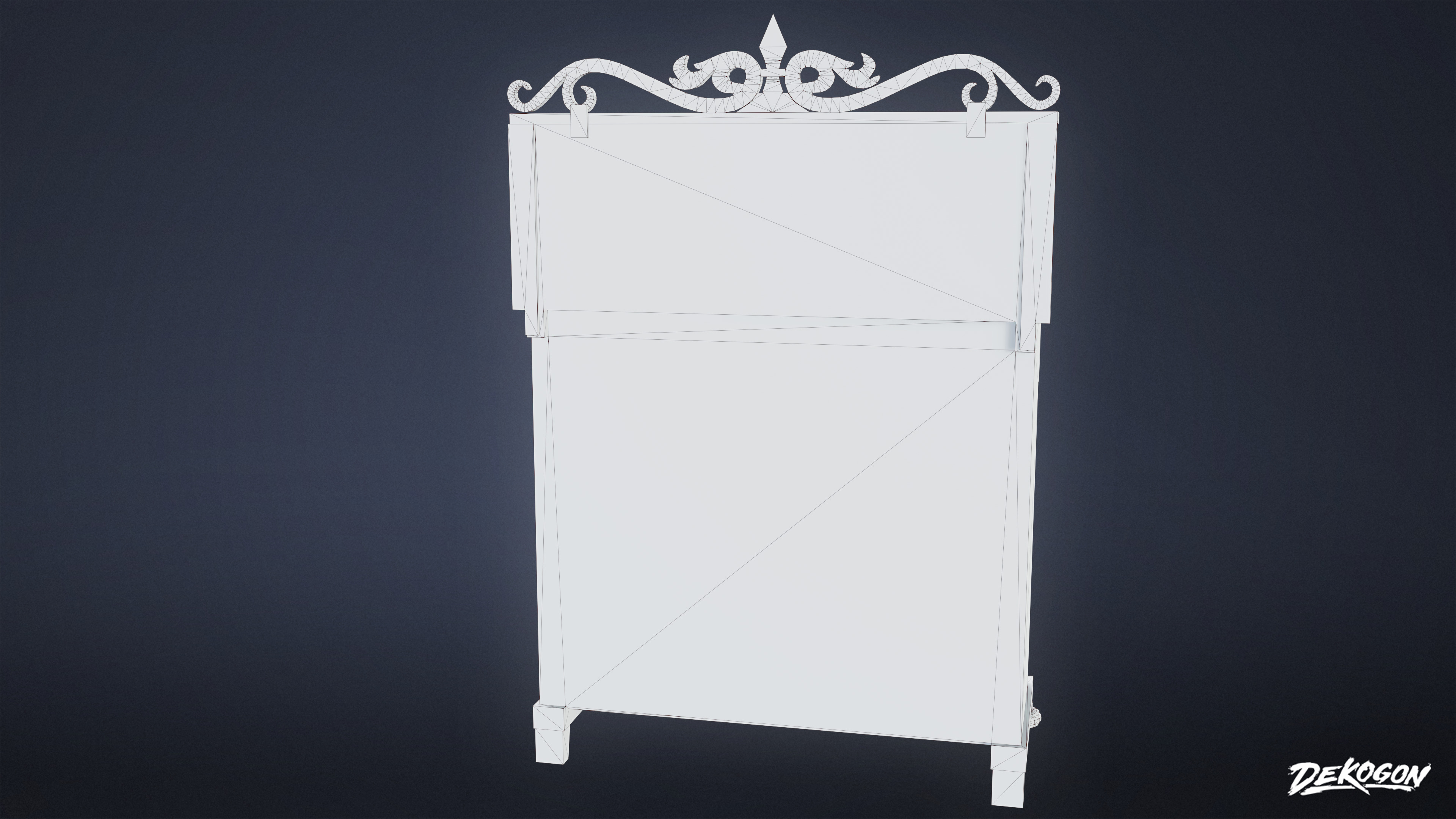 SUBURBS - Shelf Victorian 03 - LOW POLY AND NANITE Low-poly 3D model_10