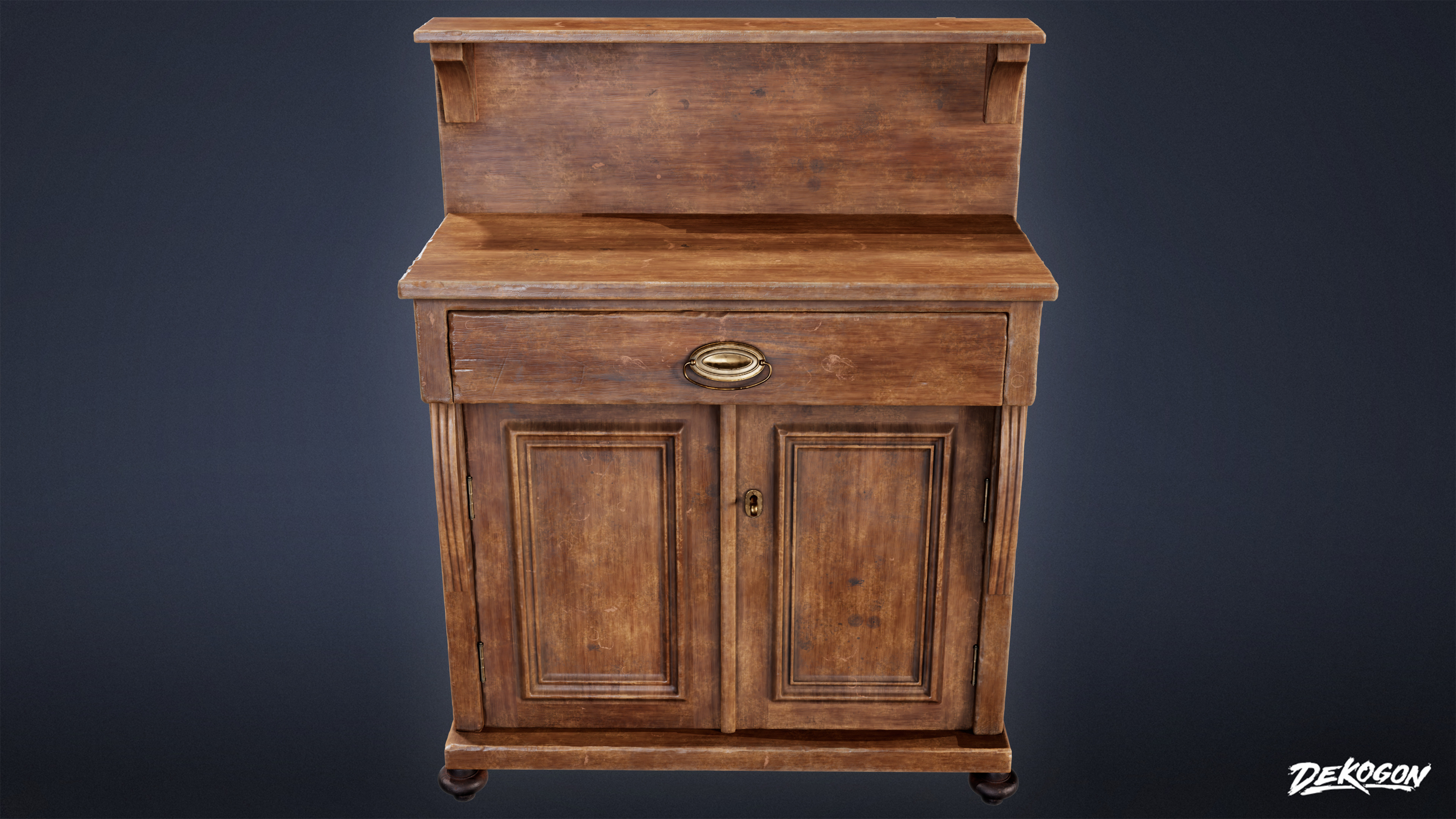 SUBURBS - Shelf Victorian 03 - LOW POLY AND NANITE Low-poly 3D model_1