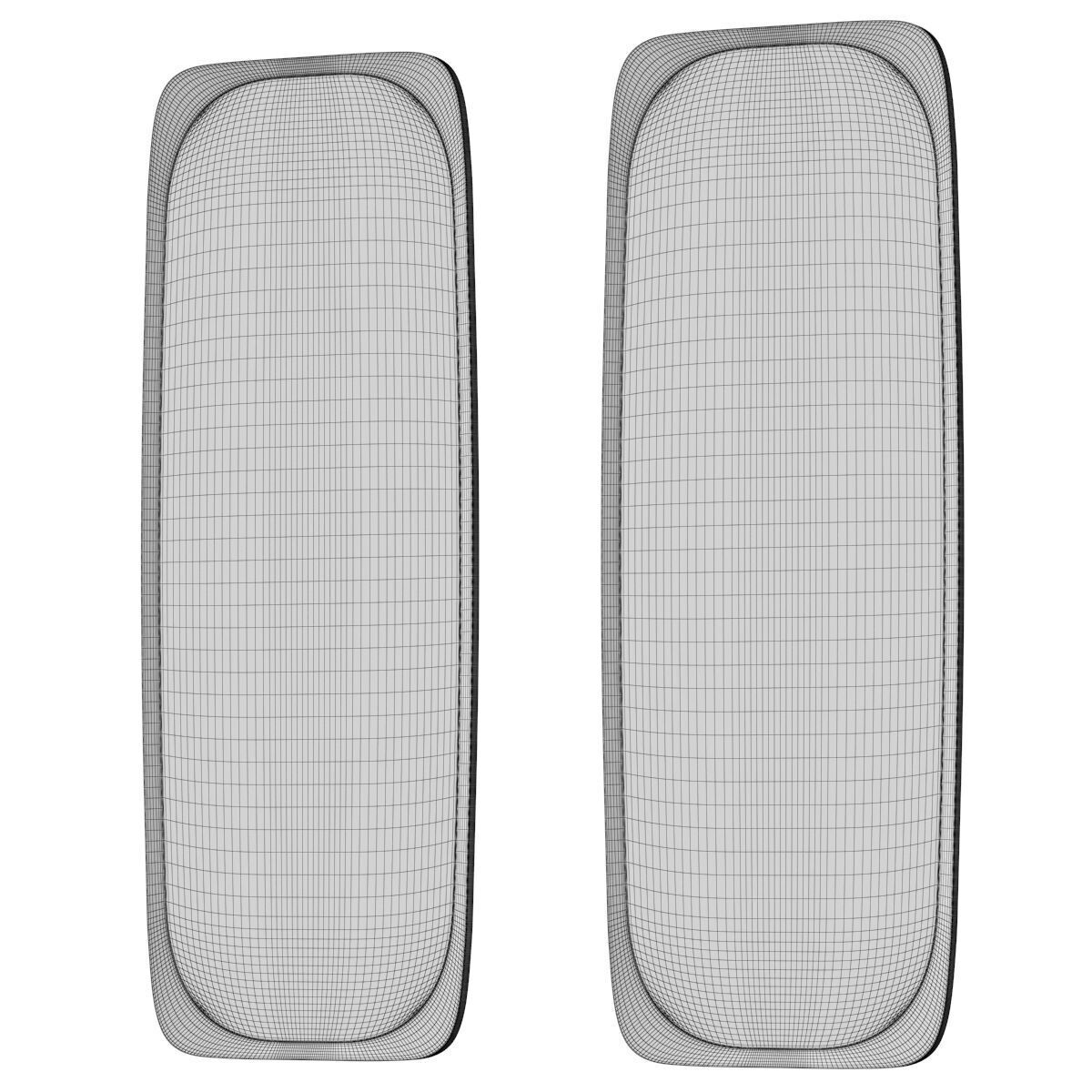 Homary - Mid-Century rectangle mirror 3D model_3