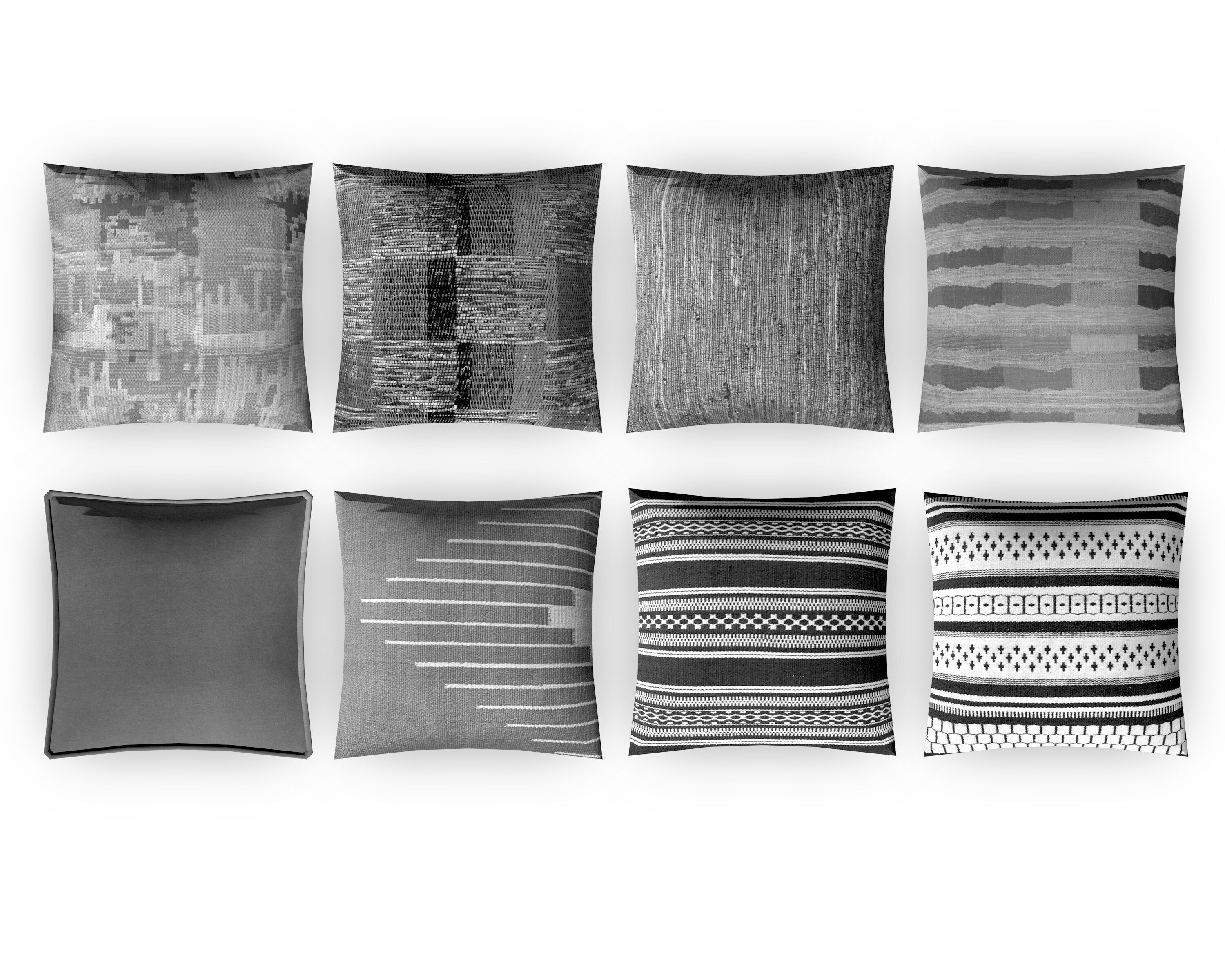 Fabric Pillow pack 8 Low-poly 3D model_3