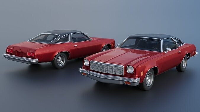 Chevrolet Chevelle Malibu Coupe 1974 3D print model 2