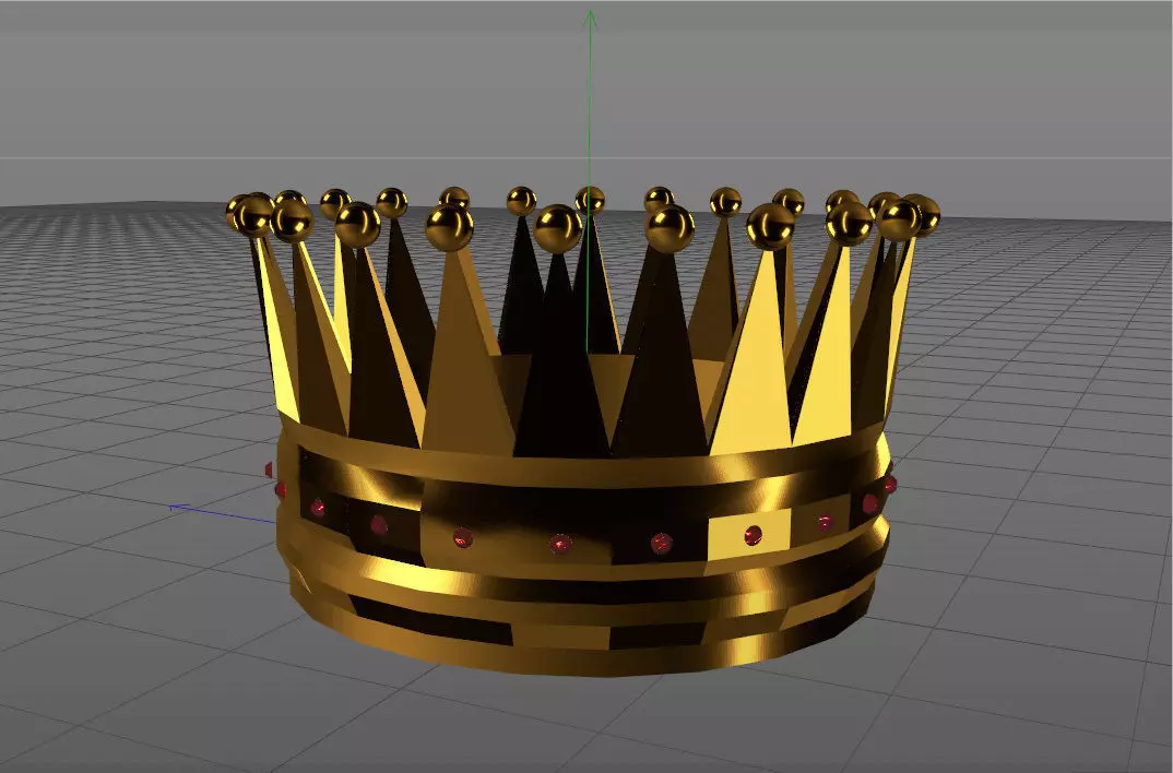 CROWN gold Free 3D model_0