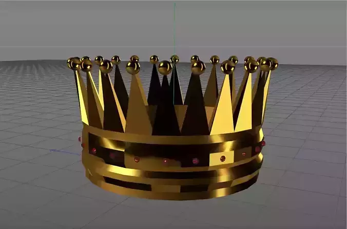 CROWN gold Free 3D model