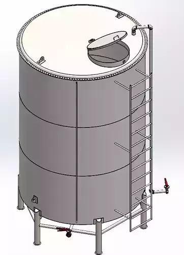 Stainless Steel Tequila Storage Tank  20000 Liters Capacity 3D model