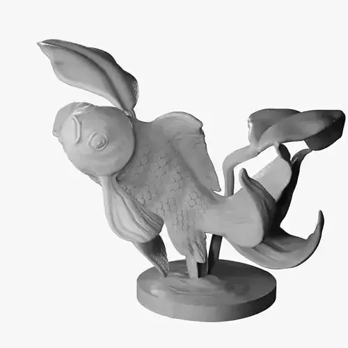 Goldfish Sculpture 3D print model