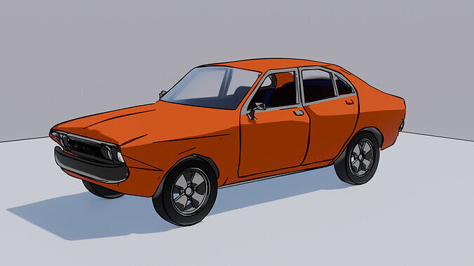 Datsun 160j LowPoly 3D model