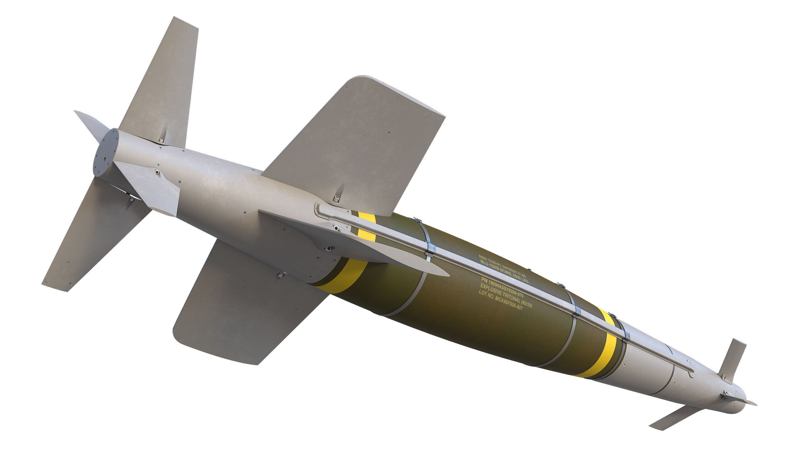SPICE-2000 Guided Bomb Low-poly 3D model_12